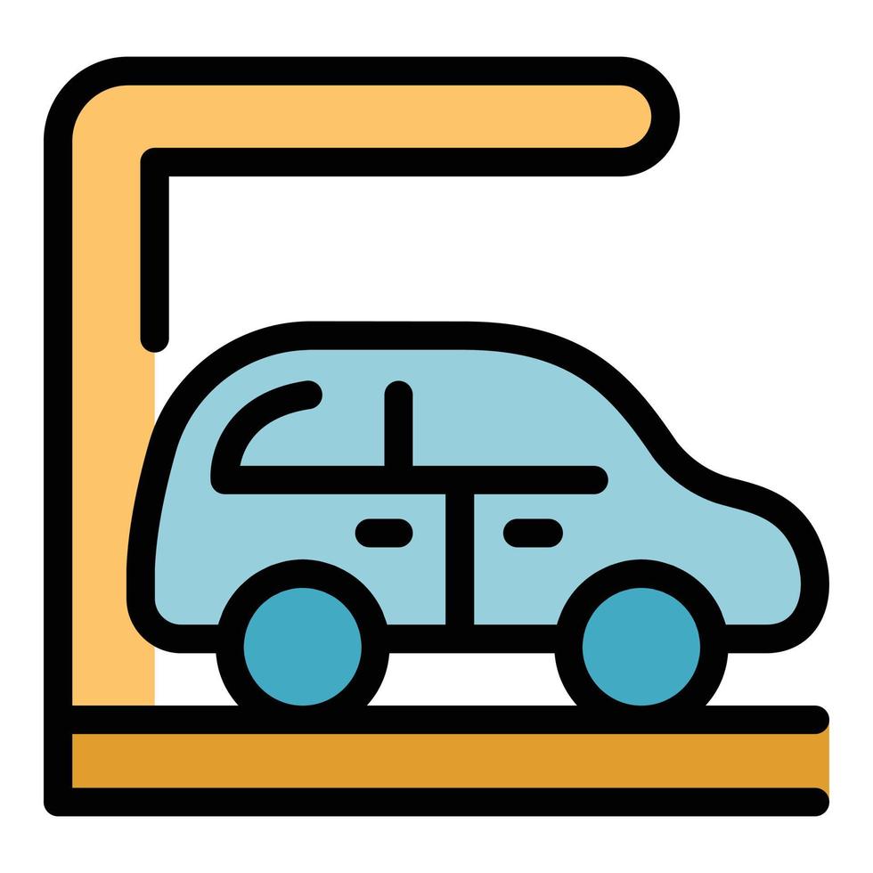 Parked car icon vector flat