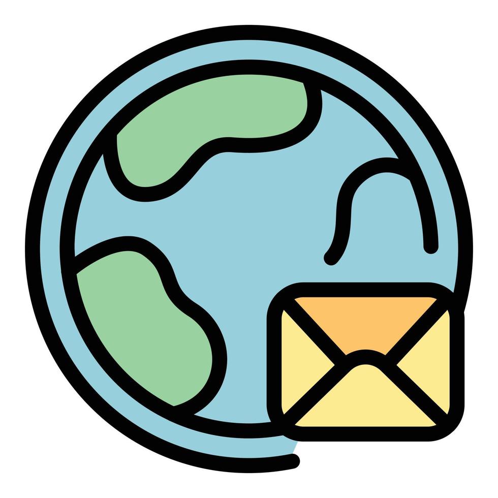 Global manager icon vector flat