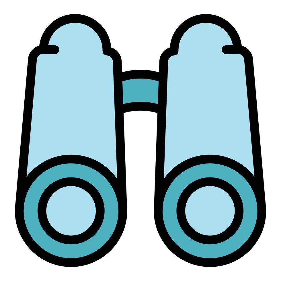 Binoculars vision icon vector flat