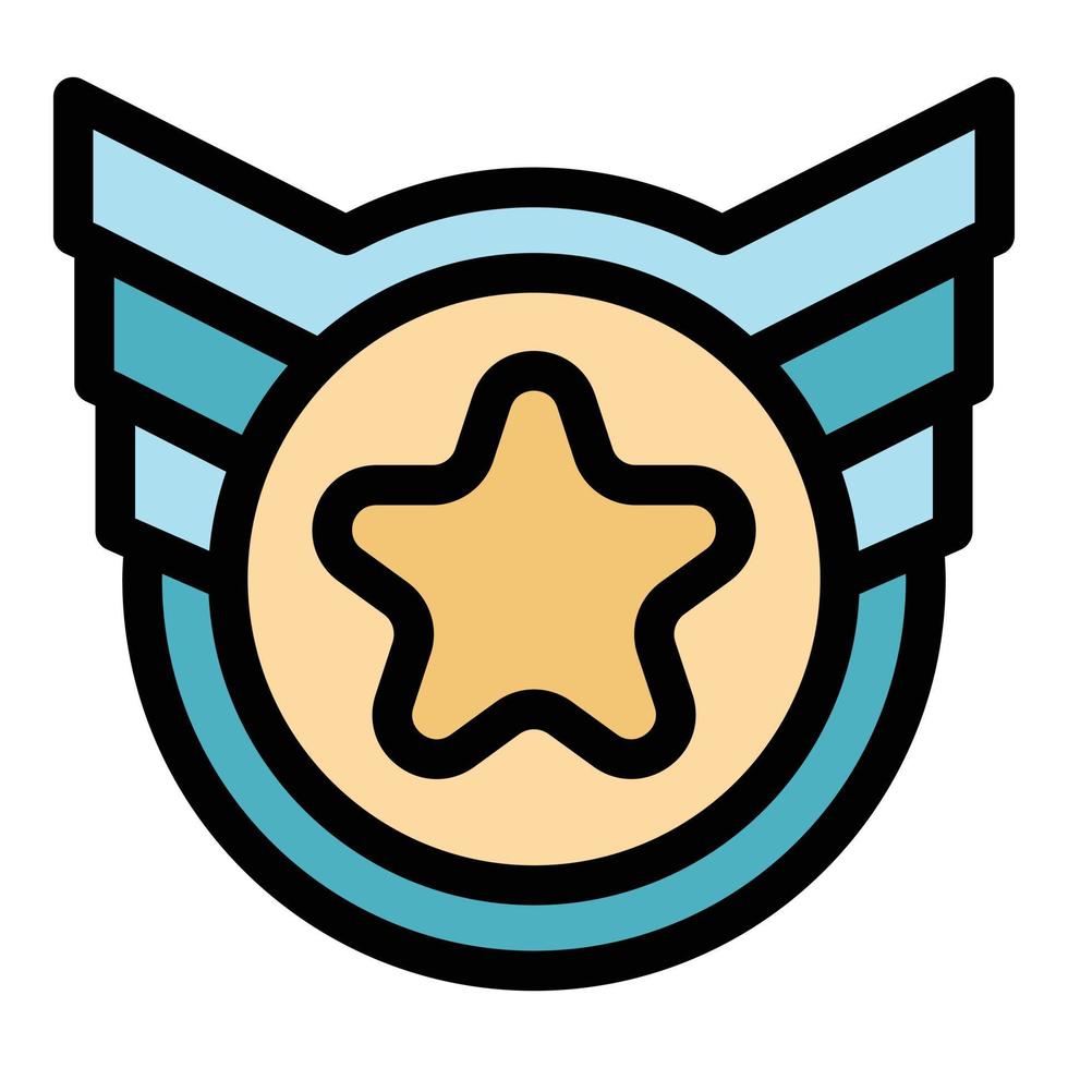 Trophy medal icon vector flat