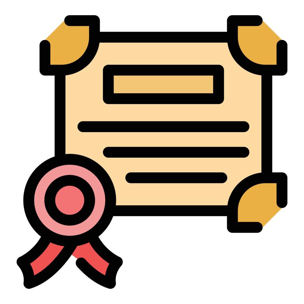 clasificación diploma icono vector plano