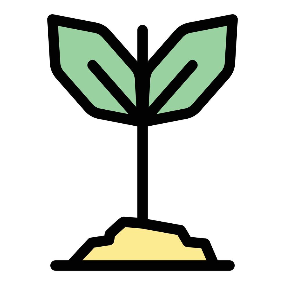 jardín bio planta icono vector plano