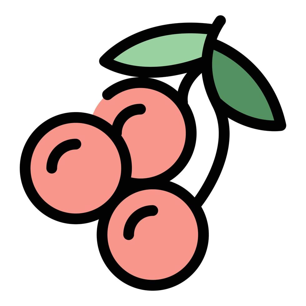 Cereza icono vector plano