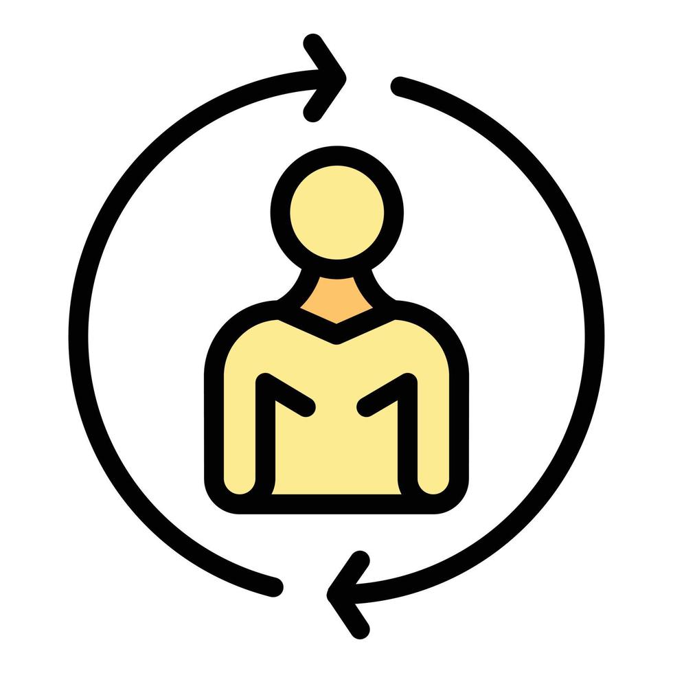 Change manager icon vector flat