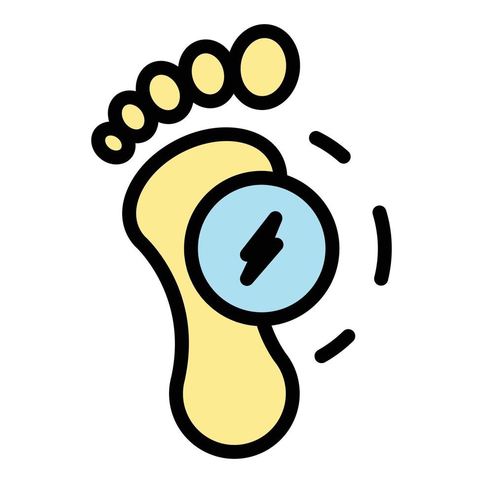 Foot energy icon vector flat