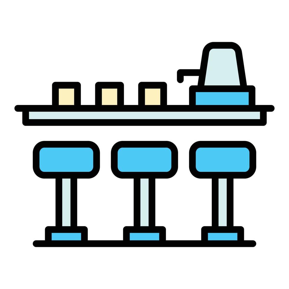 Beverage counter icon vector flat