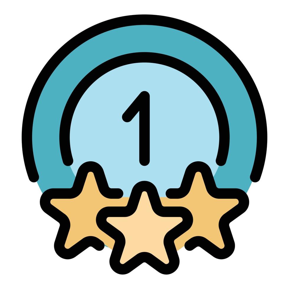 Ranking first place icon vector flat