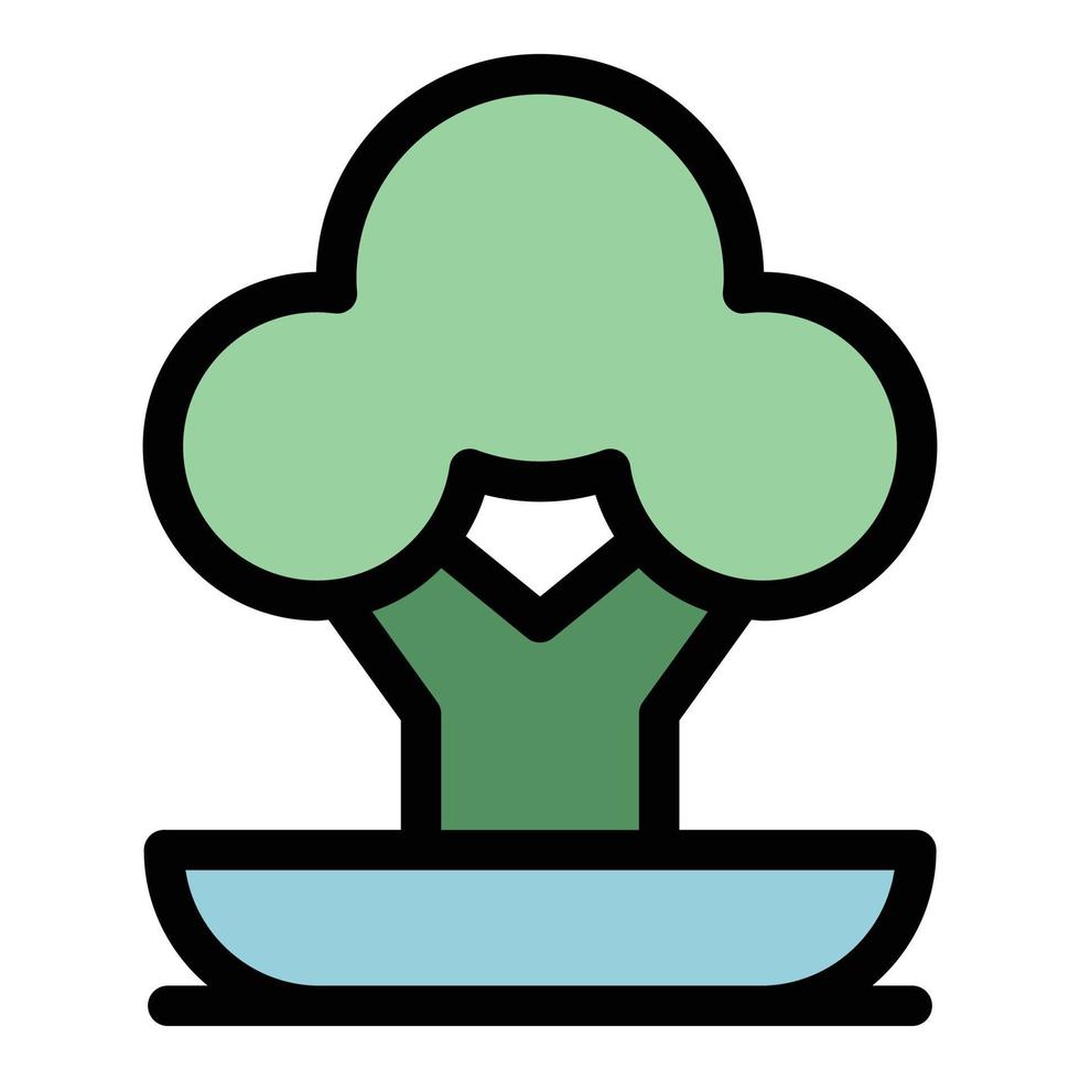 árbol maceta icono vector plano