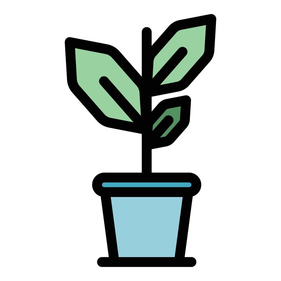 Herbal bio plant icon vector flat