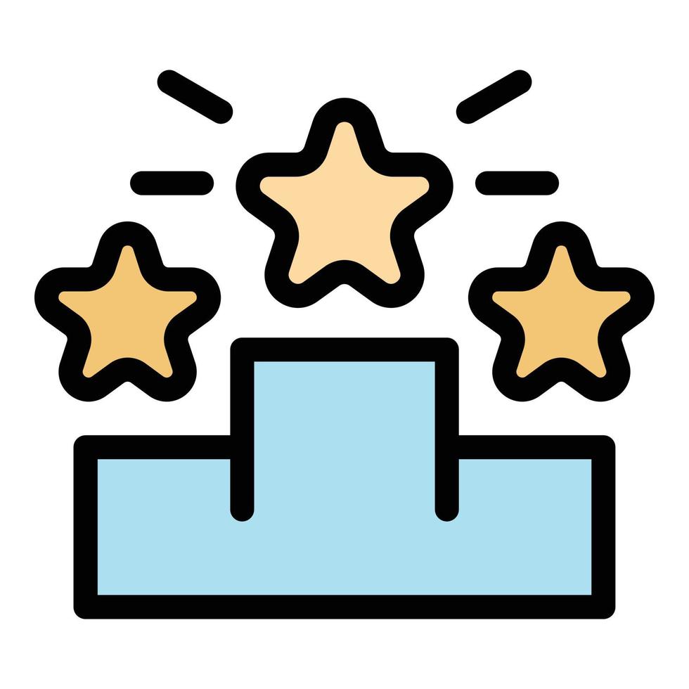 Ranking podium icon vector flat