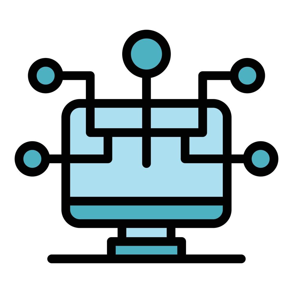 System backup icon vector flat
