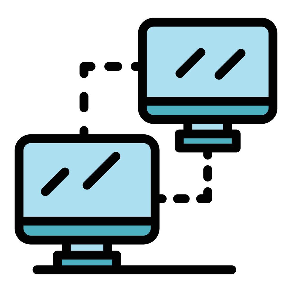 Computers backup icon vector flat