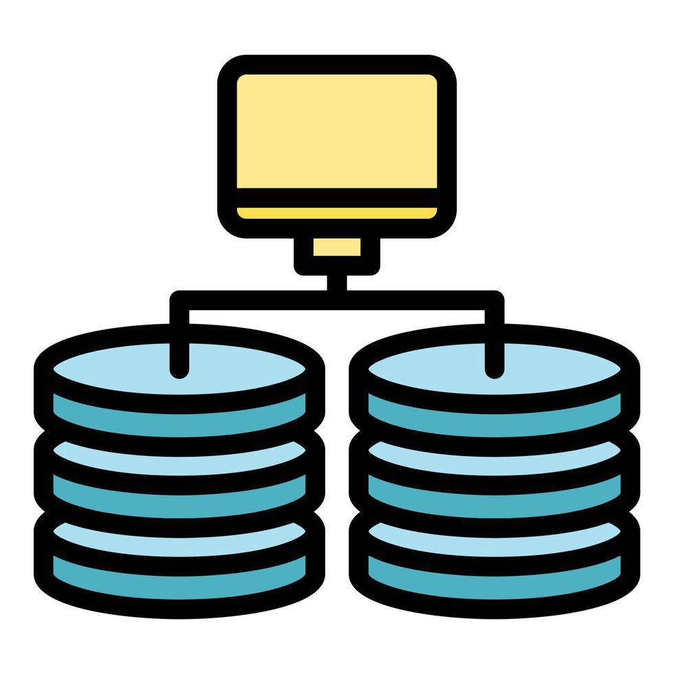 Database backup icon vector flat