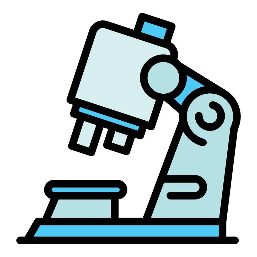 Covid test microscope icon vector flat