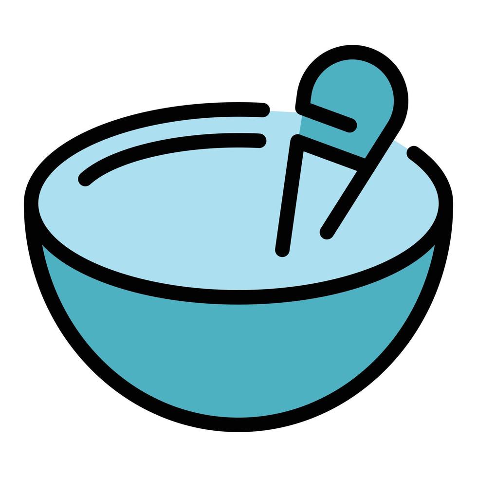 Spiritual bowl icon vector flat