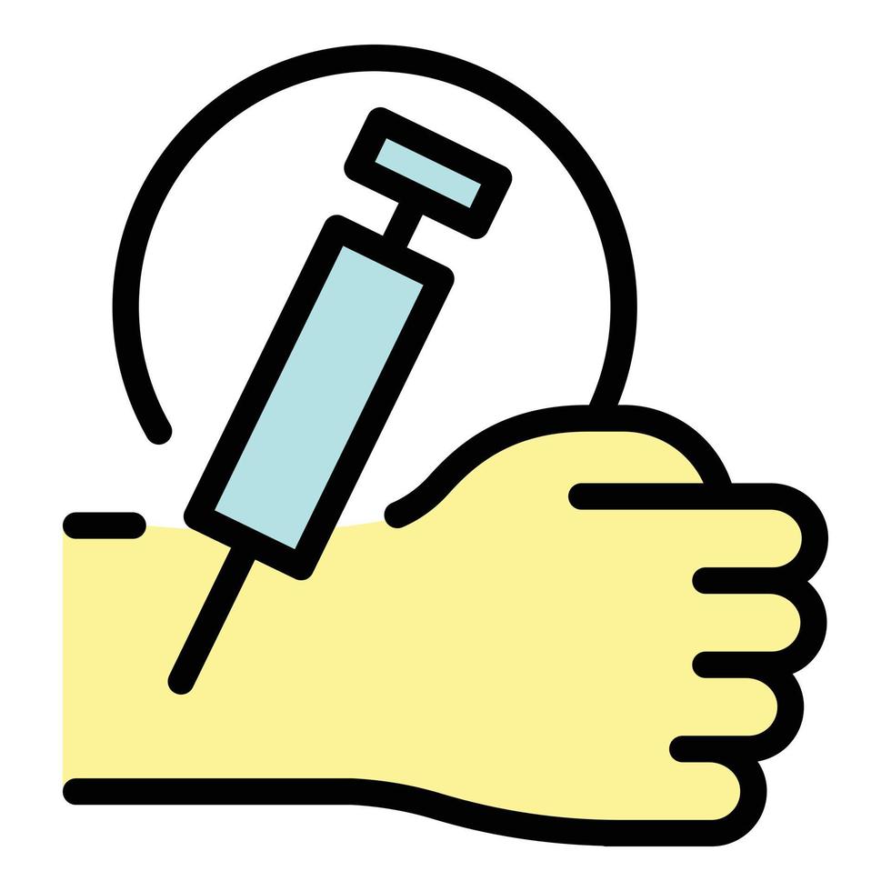 Covid syringe test icon vector flat