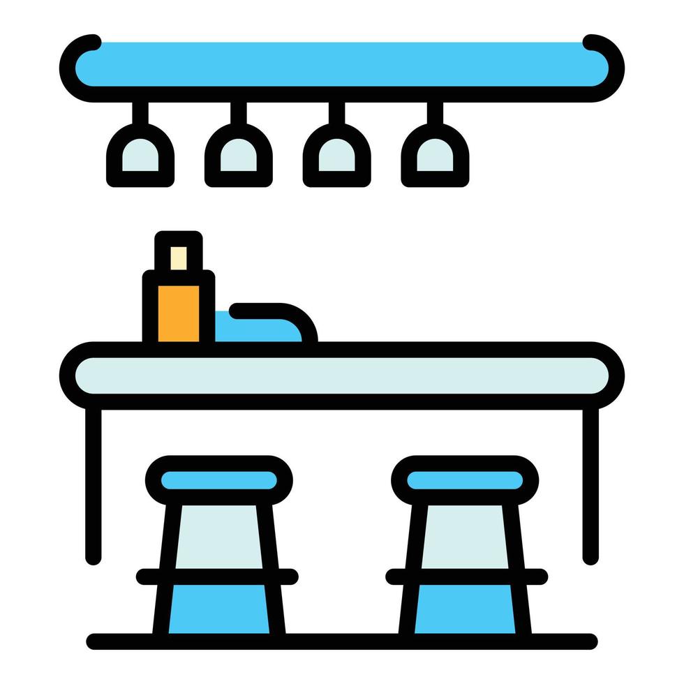 Cocktail counter icon vector flat