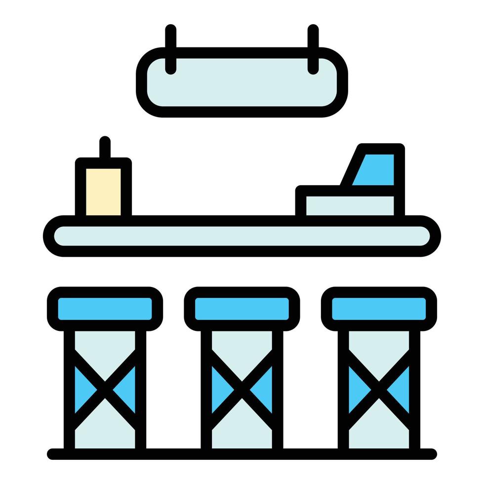 Pub counter icon vector flat