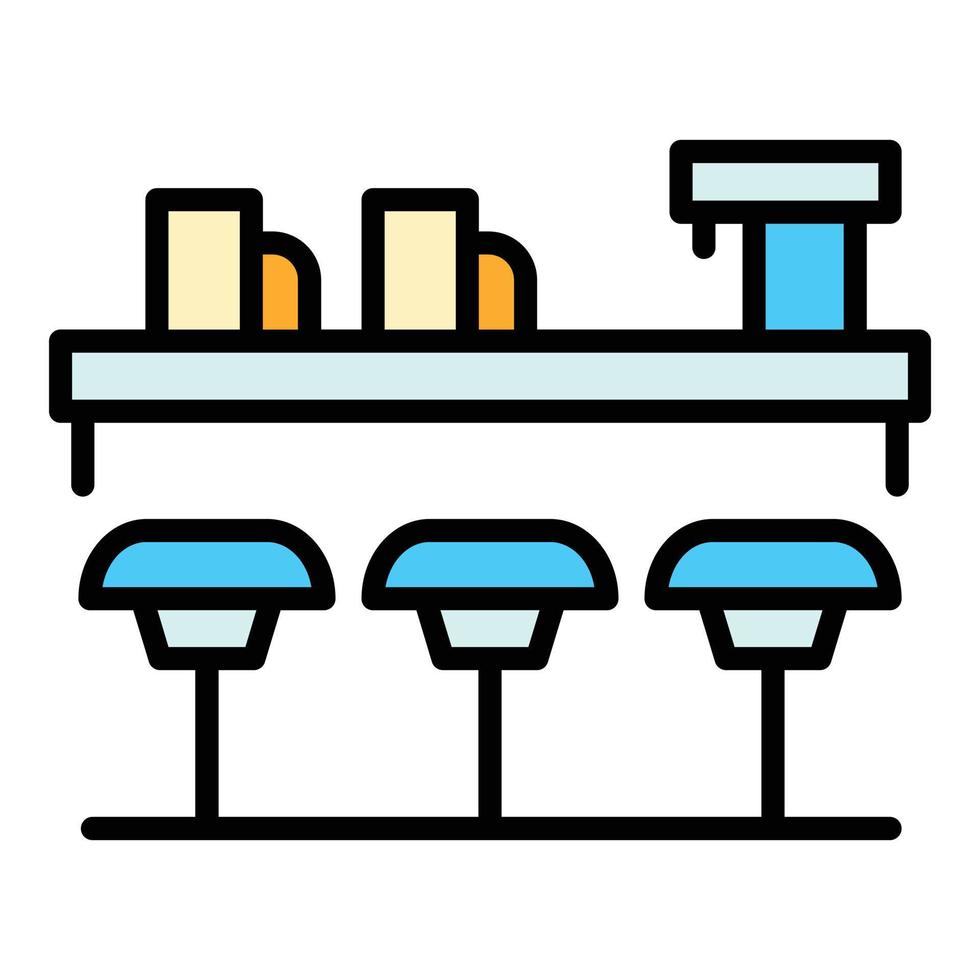 Cafe counter icon vector flat