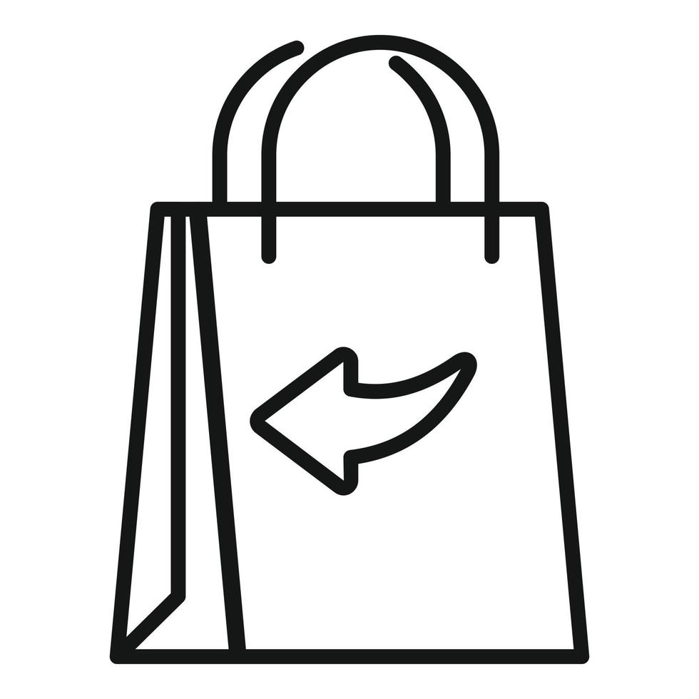 Shop package icon outline vector. Box parcel vector