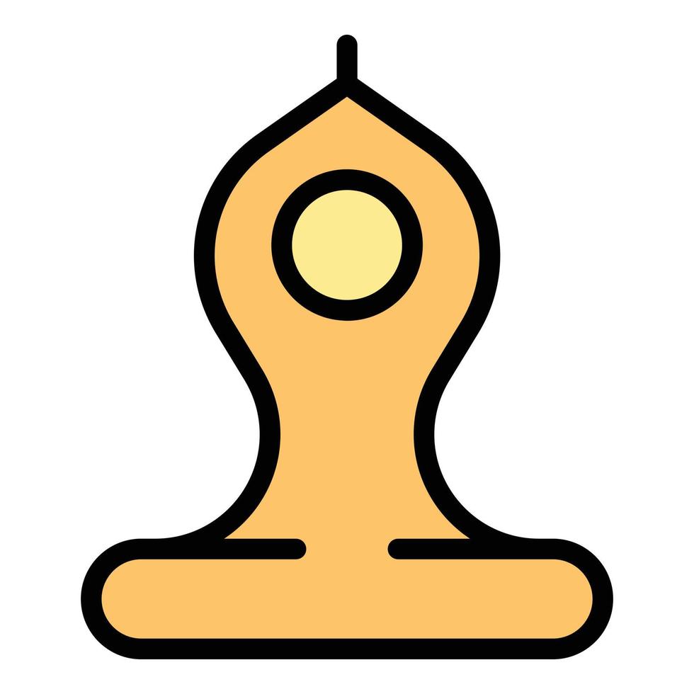 budista yoga icono vector plano