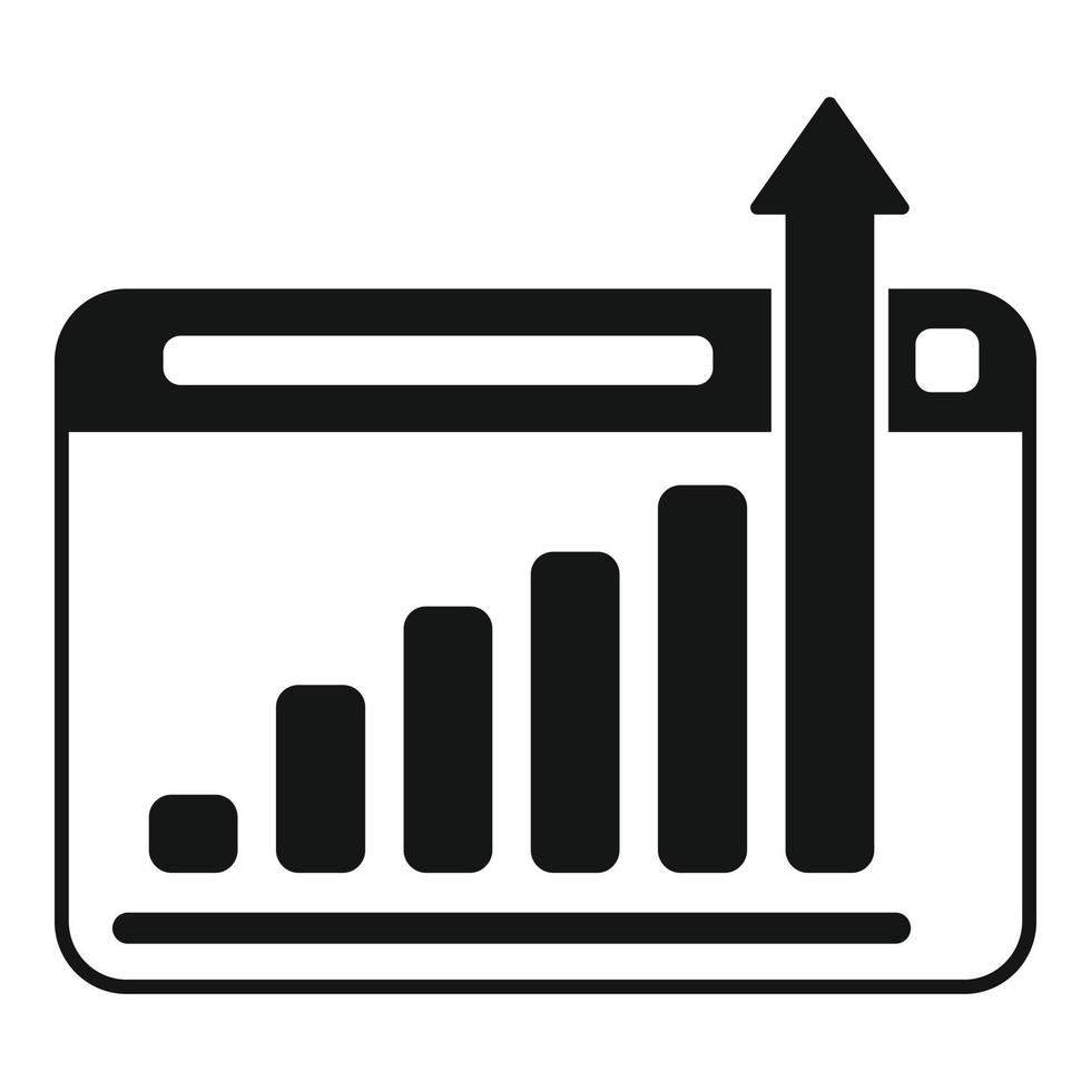 Stack result icon simple vector. Finance invest vector