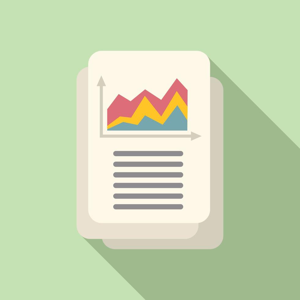 Investor papers icon flat vector. Financial money vector