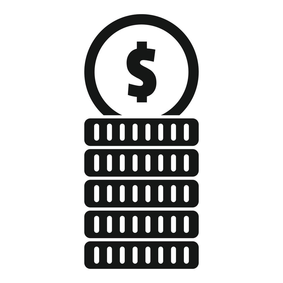 Invest coin stack icon simple vector. Income bank vector