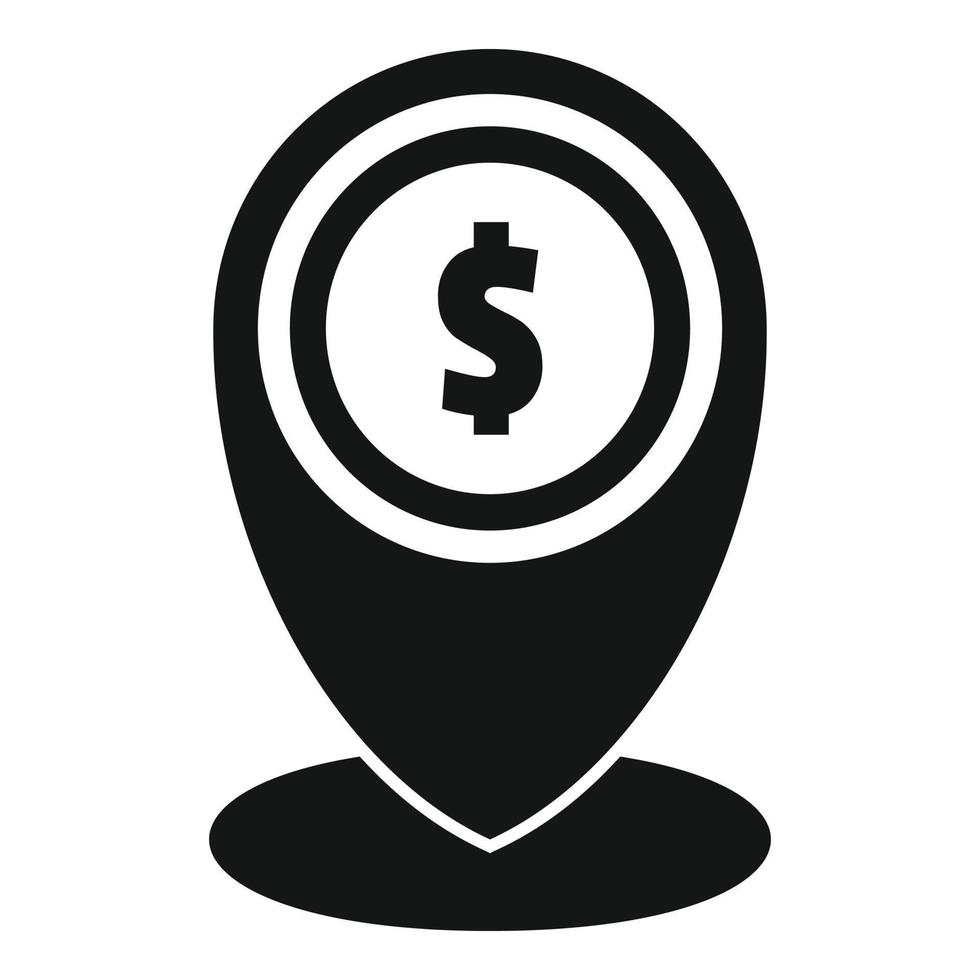 Result money location icon simple vector. Finance success vector