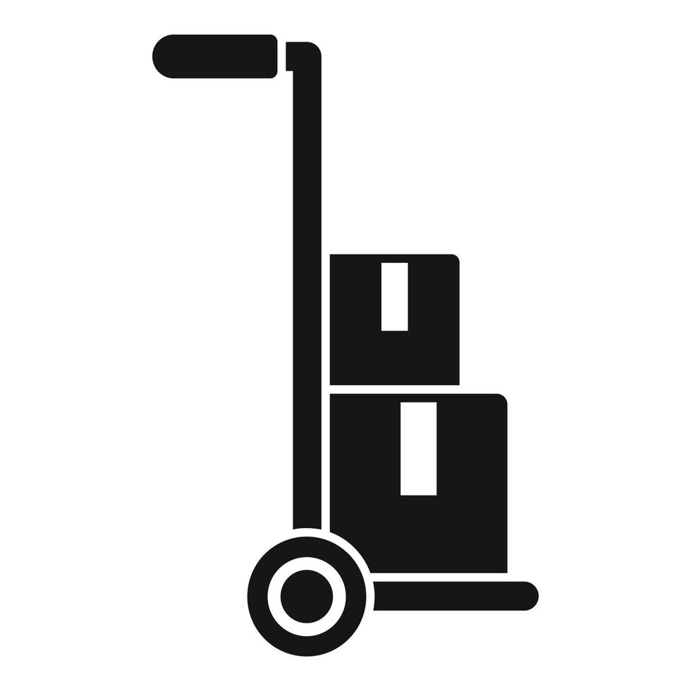 Cart retail box icon simple vector. Parcel product vector