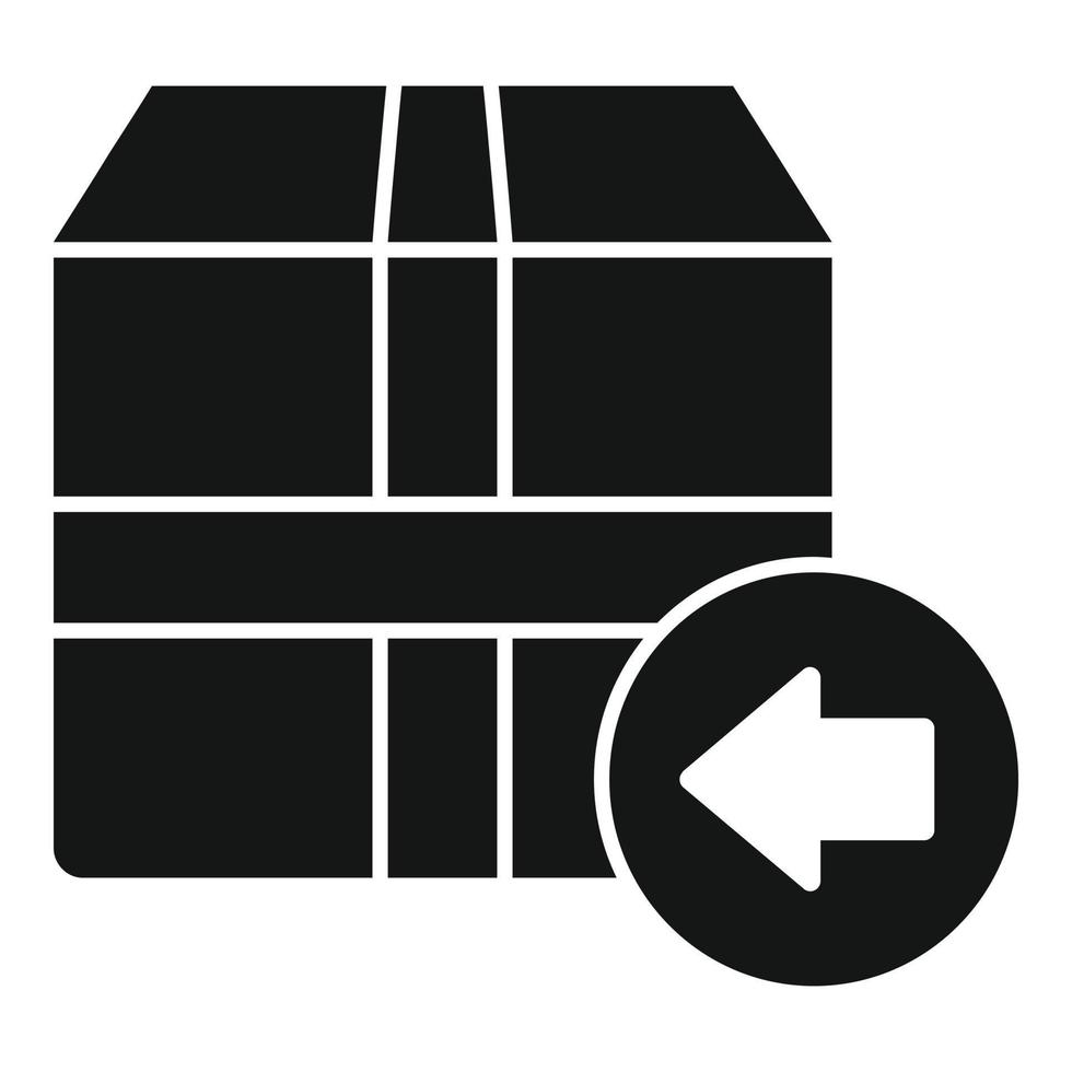 Box return icon simple vector. Cargo package vector