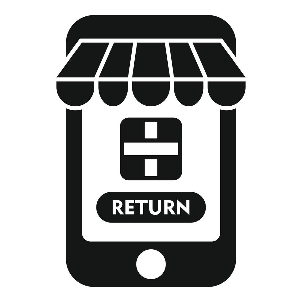 Box return icon simple vector. Parcel delivery vector