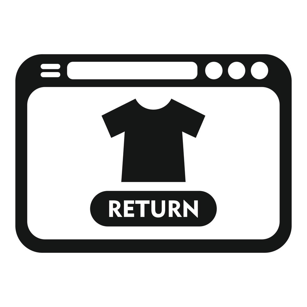 Online return cloth icon simple vector. Parcel product vector