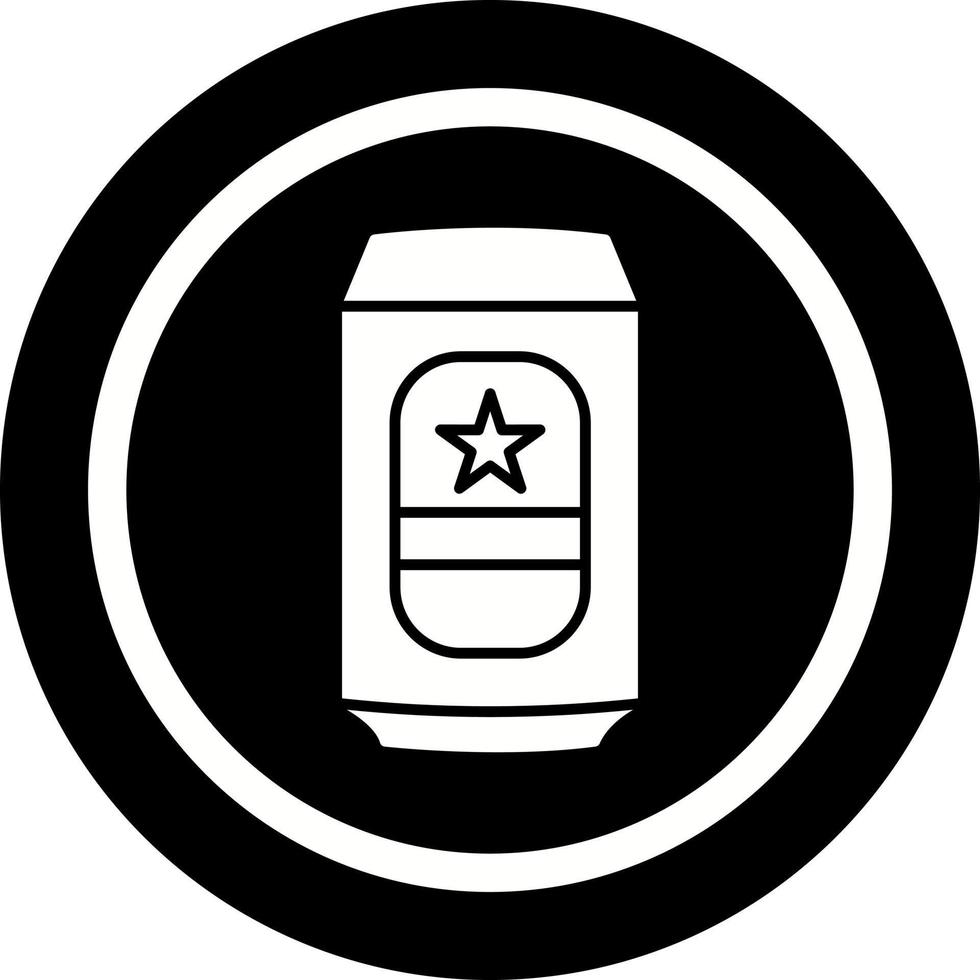 icono de vector de lata de cerveza