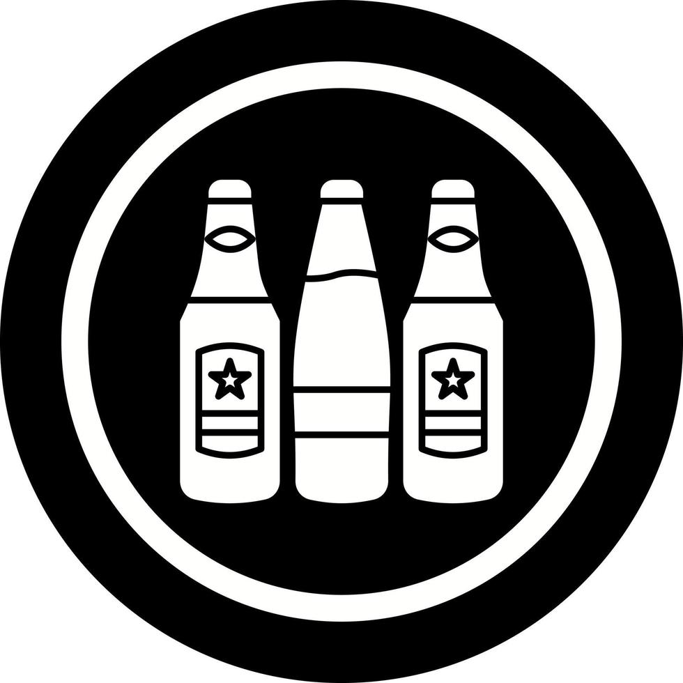 icono de vector de botellas de cerveza