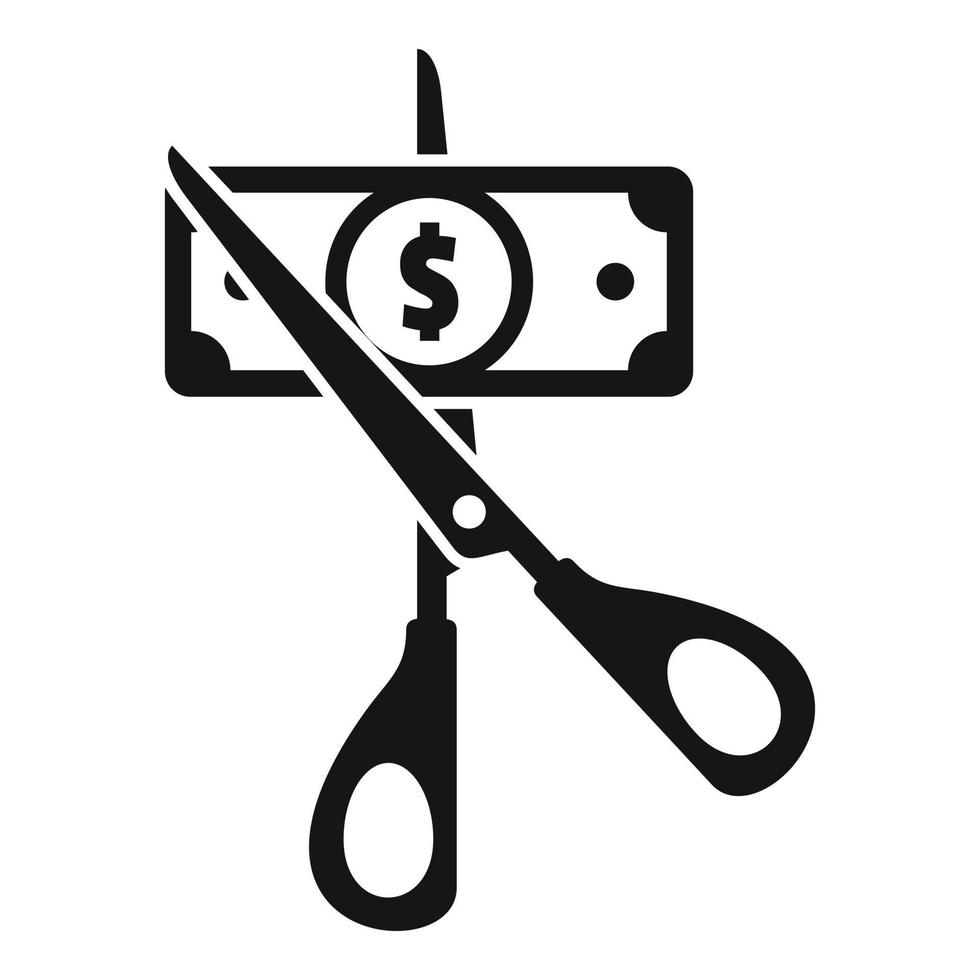 Cut cash price icon simple vector. Card error vector