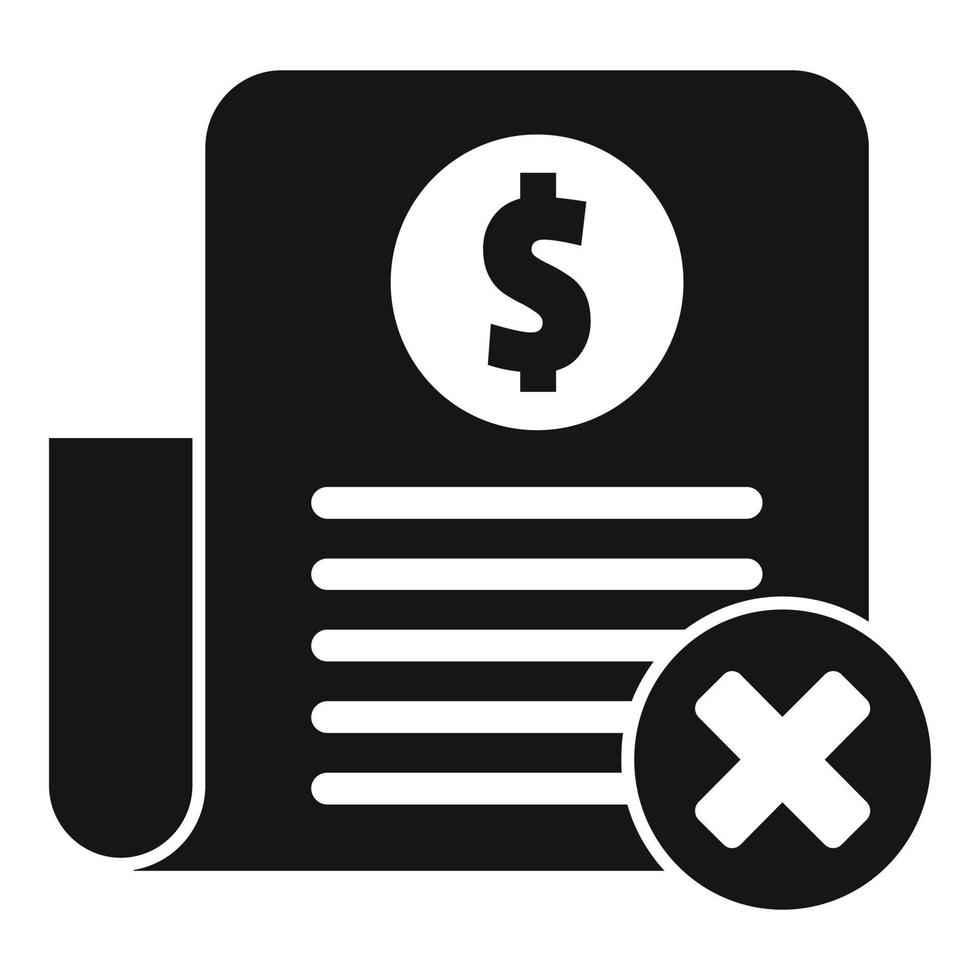 Payment paper icon simple vector. Card error vector