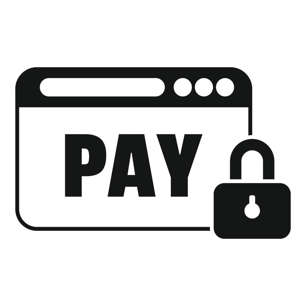 web asegurado pagar icono sencillo vector. pago tarjeta vector