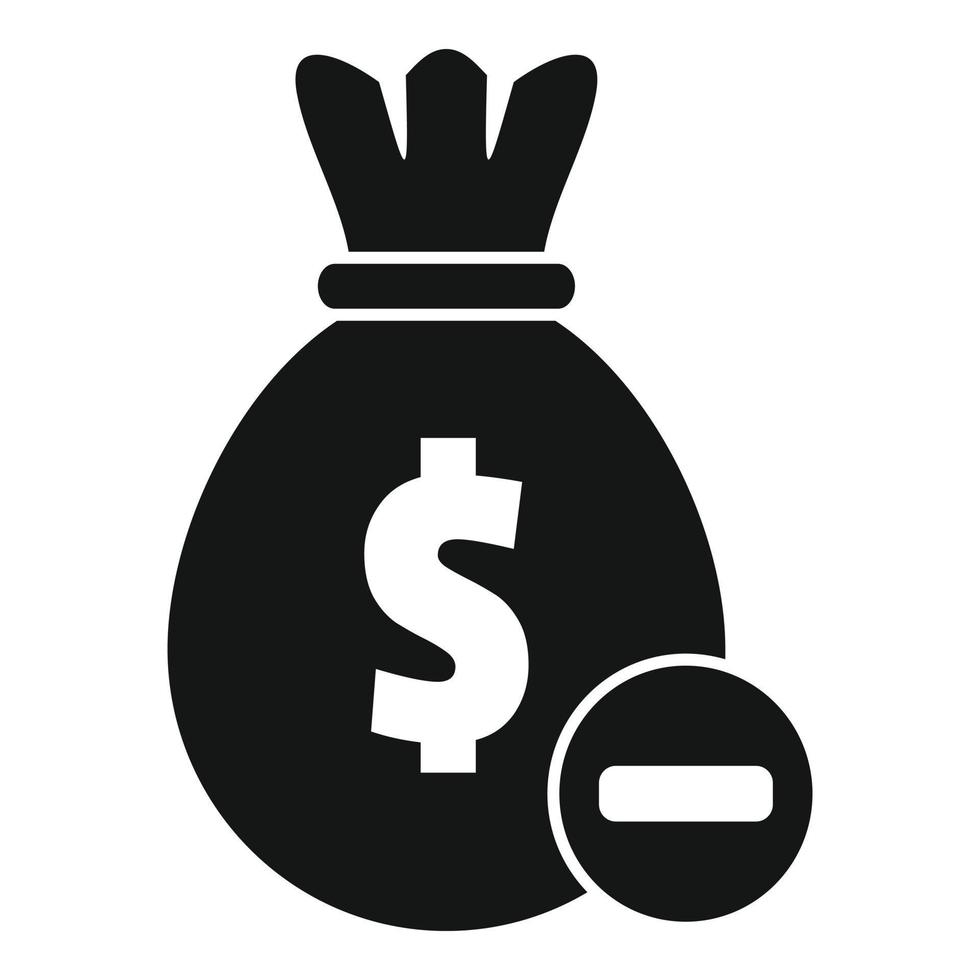 Money bag service icon simple vector. Error card vector