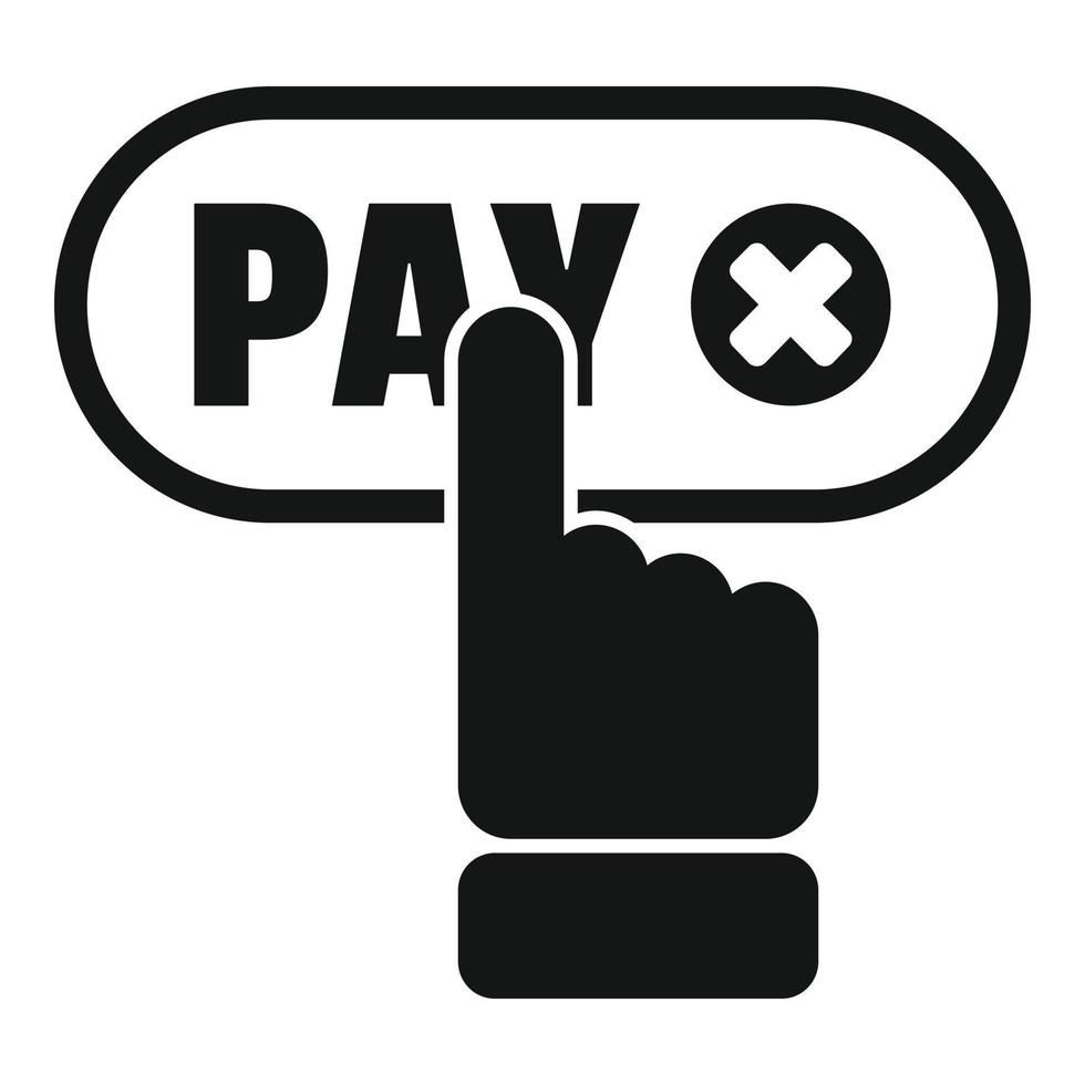 Pay error icon simple vector. Credit card vector