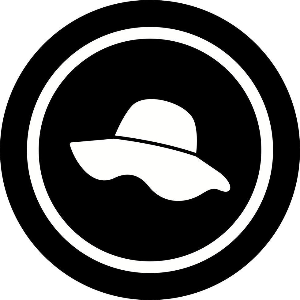 icono de vector de sombrero