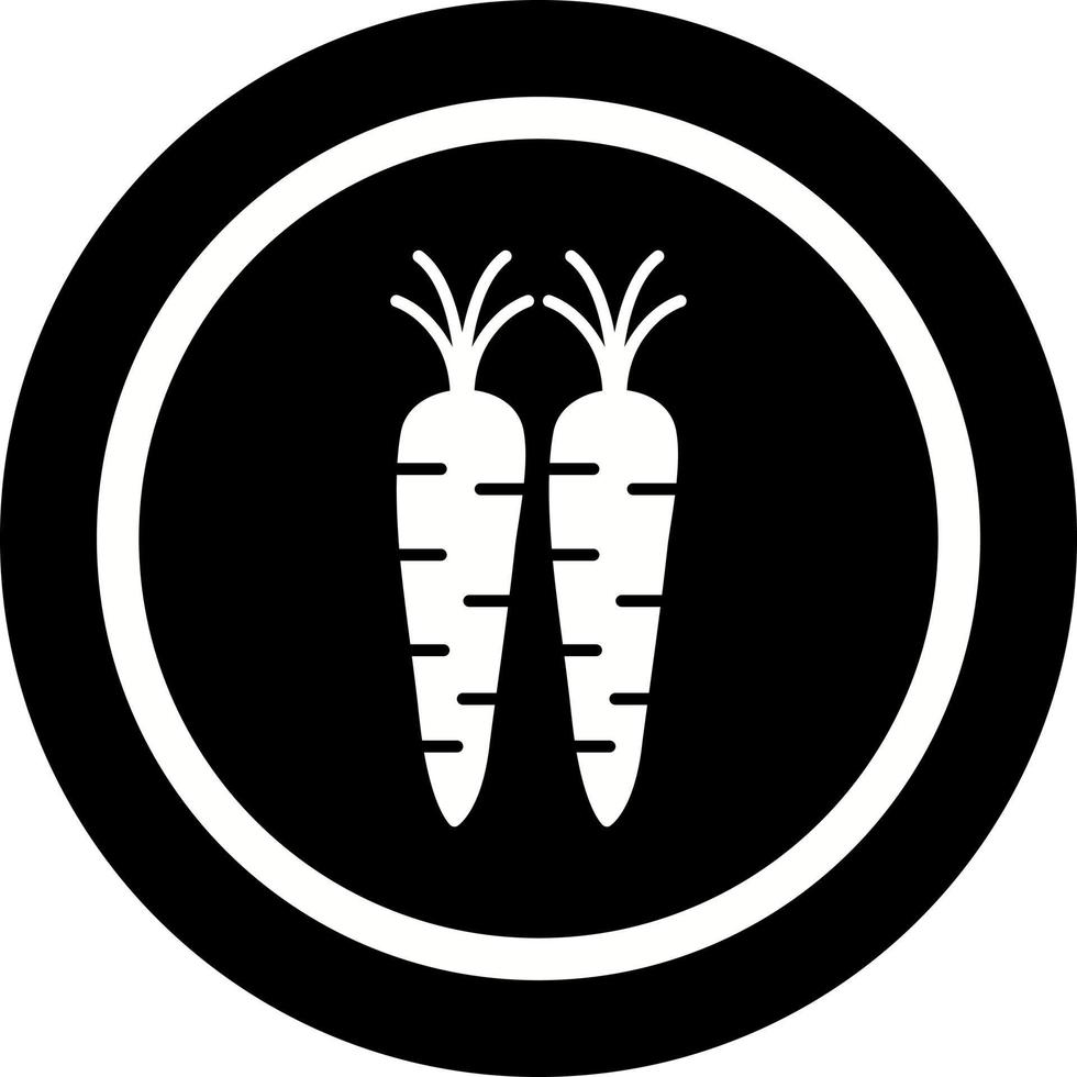 icono de vector de zanahorias