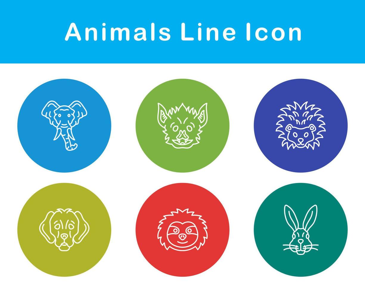 animales vector icono conjunto