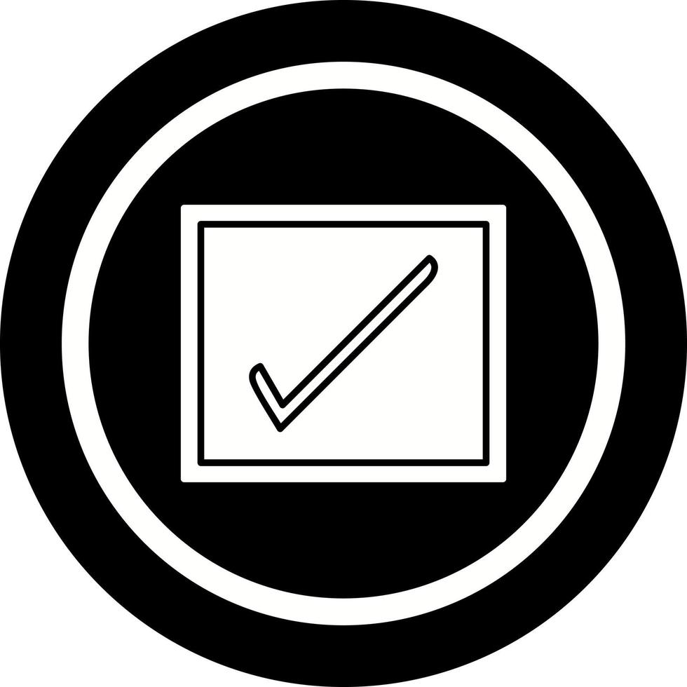 icono de vector de casilla de verificación