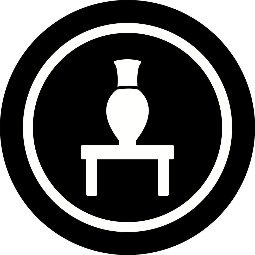 Vase Exhibit Vector Icon