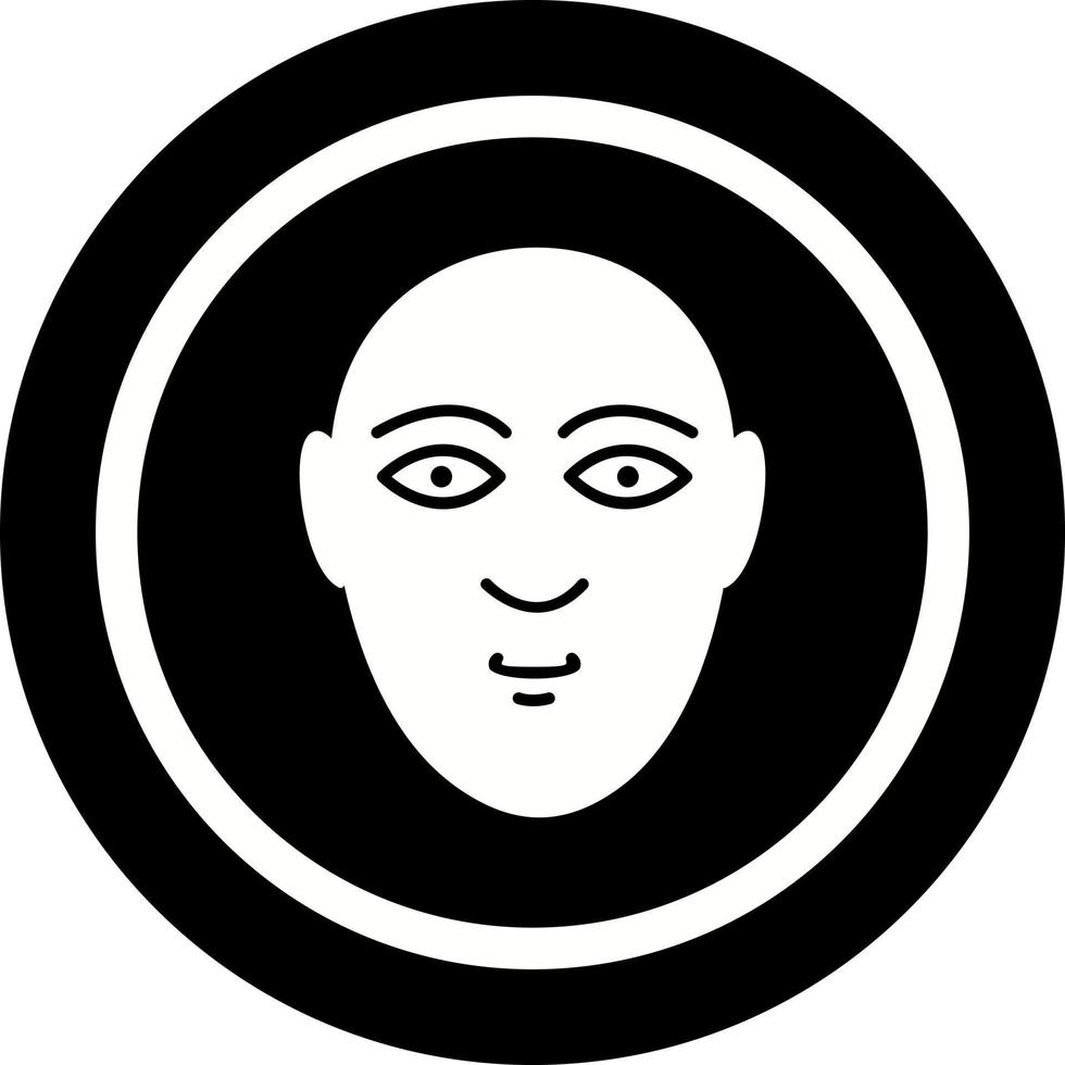 icono de vector de rostro humano