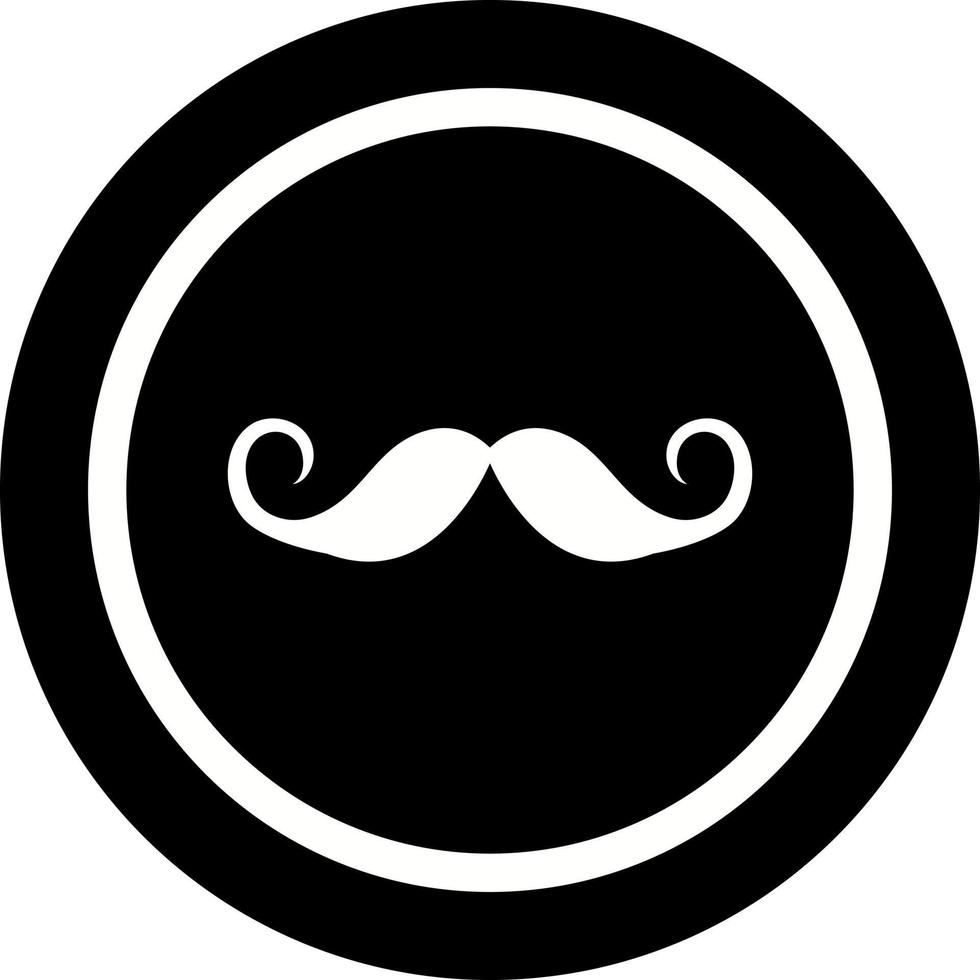 icono de vector de bigote