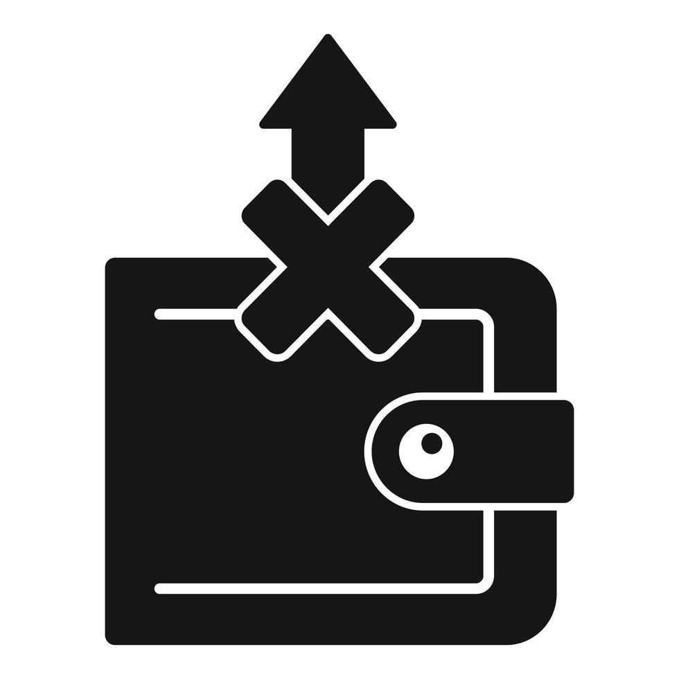 Wallet payment icon simple vector. Card error vector