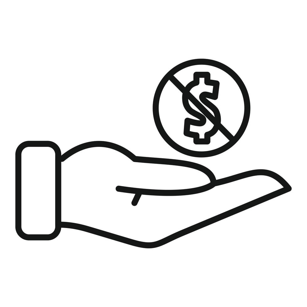 Care payment icon outline vector. Card error vector