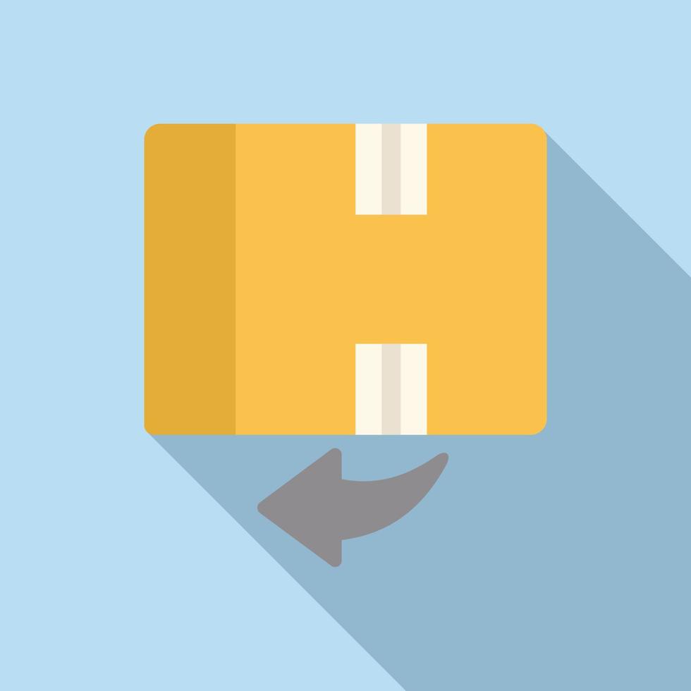 Return box icon flat vector. Cargo money vector